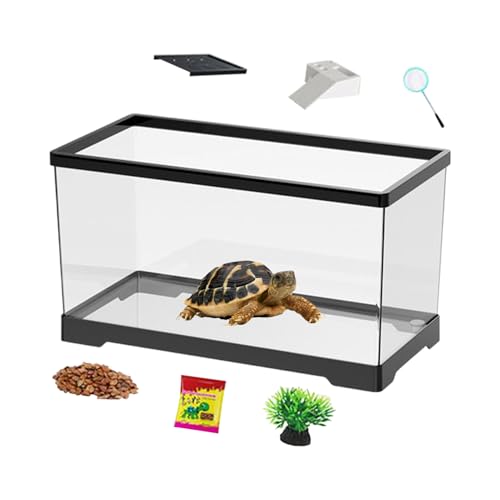 Turtle Tank - Turtle Habitat Box, Reptilien -Terrarium -Kit | Acrylschildkröteaquarium Mit Backenplattform, Reptilien -Plastik -Terrarium -Set, Reptilienwachstumsbox Für Schildkröte Einsiedler Fisch S Turtle Tank - Turtle Habitat Box, Reptilien -Terrarium -Kit | Acrylschildkröteaquarium Mit Backenplattform, Reptilien -Plastik -Terrarium -Set, Reptilienwachstumsbox Für Schildkröte Einsiedler Fisch S von Jlobnyiun