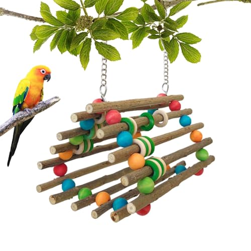 Vogel-Kauschaukel, Papageien, bunter Holzblock-Kautunnel, Vogelkäfig-Kletterspielzeug reduziert Einsamkeit, Holzschaukel für Spatzen, Sittiche, Lovebirds, Rennmäuse Vogel-Kauschaukel, Papageien, bunter Holzblock-Kautunnel, Vogelkäfig-Kletterspielzeug reduziert Einsamkeit, Holzschaukel für Spatzen, Sittiche, Lovebirds, Rennmäuse von Jlobnyiun