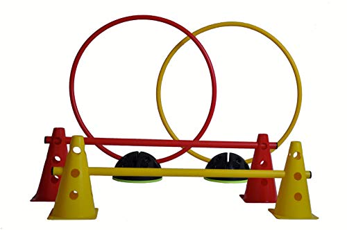 LA-24 Agility Hürden und Reifen-Set (rot, gelb) von Jlwiy