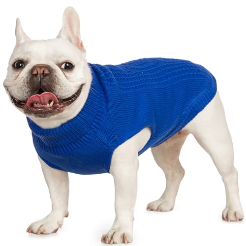 Jnancun Katzenkleidung, Rollkragenpullover, ärmellos, warm, Winter-Kätzchen, Kleidung für Katzen oder kleine Hunde in der kalten Jahreszeit (Dunkelblau, Größe XXL) von Jnancun