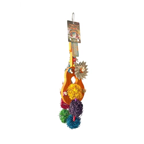 JoJoMonsta Parakeet-Spielzeug, Paradies-Serie, magische Ukulele, handgefertigt, Vogelspielzeug, Papageienspielzeug-Set JoJoMonsta Parakeet-Spielzeug, Paradies-Serie, magische Ukulele, handgefertigt, Vogelspielzeug, Papageienspielzeug-Set von JoJoMonsta