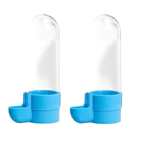 Joayuezo 2PCS Vögel Feeder Drinker für Käfig Papageien Vogelfutterspender Vogelkäfig Futterspender Trinkflasche (Blue) von Joayuezo