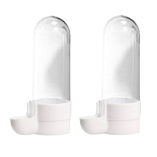 Joayuezo 2PCS Vögel Feeder Drinker für Käfig Papageien Vogelfutterspender Vogelkäfig Futterspender Trinkflasche (White) von Joayuezo