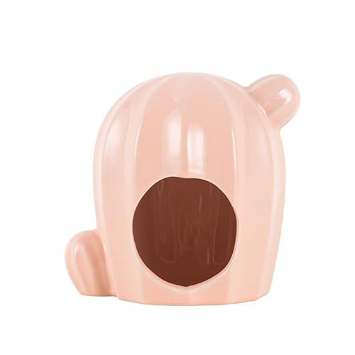Joayuezo Hamster Keramik Futterschalen Keramikhaus für Hamster Kühles Bett für den Sommer per Chinchilla, Ratte, Mäuse, Rennmäuse (Cactus Orange) von Joayuezo