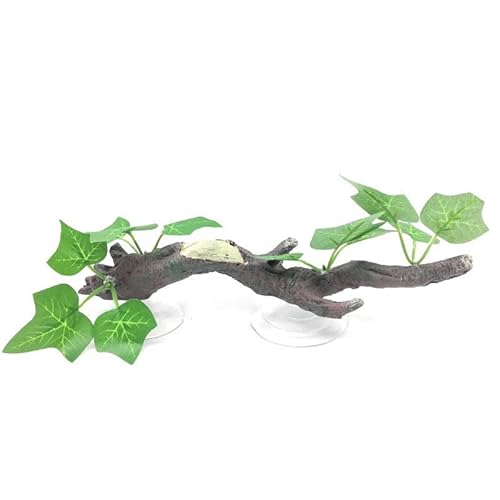 Joayuezo Harz Reptilien Eckzweig Reptilien Dekoration Terrarium Pflanze Ecke Klettern Zweig Saugnapf Aquarien Künstliche Baum Pflanze (2PCS Style 1) von Joayuezo
