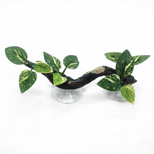 Joayuezo Harz Reptilien Eckzweig Reptilien Dekoration Terrarium Pflanze Ecke Klettern Zweig Saugnapf Aquarien Künstliche Baum Pflanze (2PCS Style 5) von Joayuezo