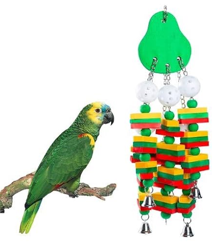 Joayuezo Papagei Vogel Kauspielzeug Natürliche Holz Papagei Blöcke Reißendes Spielzeug für Vögel, Papageien, Graupapageien (D) von Joayuezo