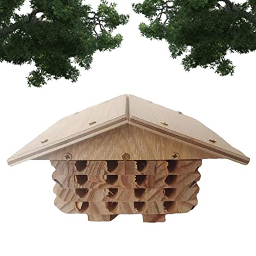 Bienenhaus im Freien - Handgefertigtes natürliches Holunder-Bienenhotel | Bienenstock aus Bambus für Bienen, Schmetterlinge und Marienkäfer Joberio von Joberio