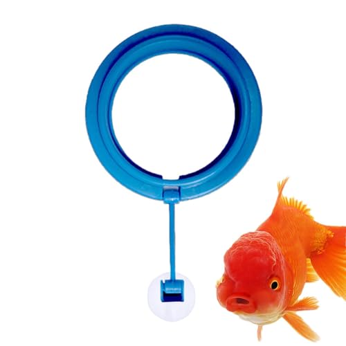 Fischfütterung, Fischsicheres, schwimmendes Futterspender, Aquarium geeignet für Flocken und schwimmende Fischpellets, mit einem Saugnapf für einfache Installation von Joberio
