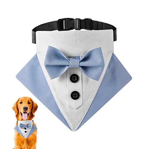 Hunde-Bandana-Halsband, 1,18 Zoll Haustier-Hochzeits-Bandana, verstellbar, verschleißfestes Hunde-Bandana-Halsband für Hochzeiten, langlebiges Hundehalsband mit Fliege für kleine, mittelgroße Hundekos Hunde-Bandana-Halsband, 1,18 Zoll Haustier-Hochzeits-Bandana, verstellbar, verschleißfestes Hunde-Bandana-Halsband für Hochzeiten, langlebiges Hundehalsband mit Fliege für kleine, mittelgroße Hundekos von Joberio