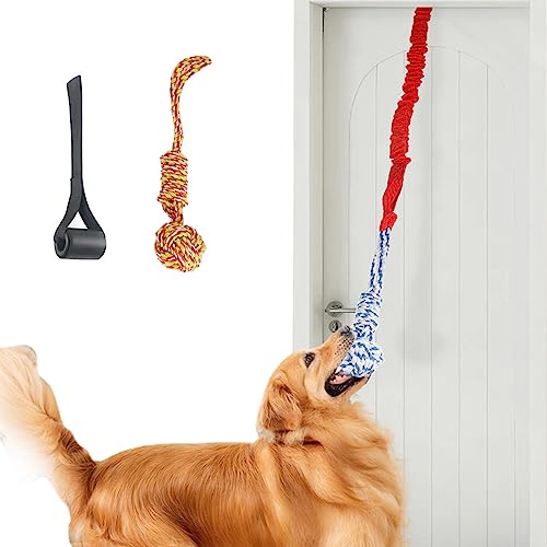Joberio Hundeschlepper Ball | Hund Tauziehen Spielzeug,-Zugspielzeug für Hunde, Hundeablenkungsspielzeug, Indoor-Tür-hängendes Seilball-Spielzeug für Welpen, mittelgroße Hunde von Joberio