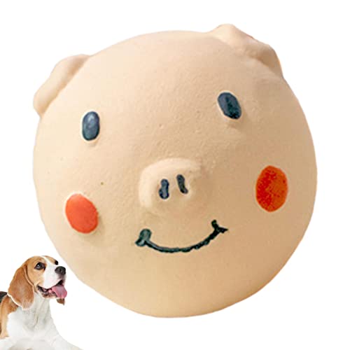 Joberio Quietschspielzeug für kleine Hunde - Welpenbällchen in Schweineform | Interaktives Zahnen für Haustiere, süßes Hundespielzeug für kleine, mittelgroße Rassen von Joberio