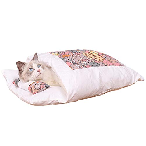 Joberio Weiche Katze Schlafsack Erwärmung Waschbare Haustierbetten Kuschelsack Decke Matte Katzen Hunde Nest Höhlenhaus Gemütlich Bedeckt Welpenbett Katzenschlafsack Abnehmbarer waschbarer Joberio Weiche Katze Schlafsack Erwärmung Waschbare Haustierbetten Kuschelsack Decke Matte Katzen Hunde Nest Höhlenhaus Gemütlich Bedeckt Welpenbett Katzenschlafsack Abnehmbarer waschbarer von Joberio