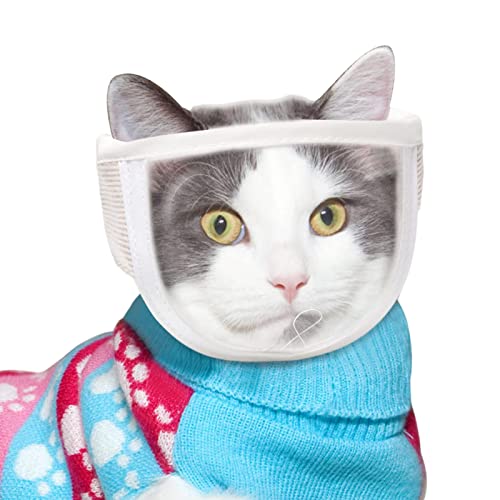Maulkorb für Katzen zur Fellpflege | Belüften Sie den Haustier-Mundschutz mit einem Spiracle - Haustier-Gesichtsschutz aus Baumwolle, verstellbar, komfortable Schutzhülle für das Joberio von Joberio