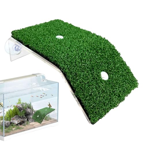 Schildkröten-Plattform, Sonnenplattform, Simulationsgras, Schildkrötenrampe mit Kunstrasen, Schildkrötenrampe, Ruheterrasse mit Saugnapf, Reptilienleiter, Aquarium-Rampe für die meisten kleinen von Joberio
