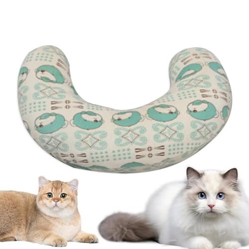 U-förmiges Katzenkissen – Kinnstützkissen für Hunde, Halswirbelschutz, beruhigendes Nackenkissen für Hunde, bequemes Haustier-Nickerchen-Kissen, beruhigendes Haustierkissen, kleines von Joberio