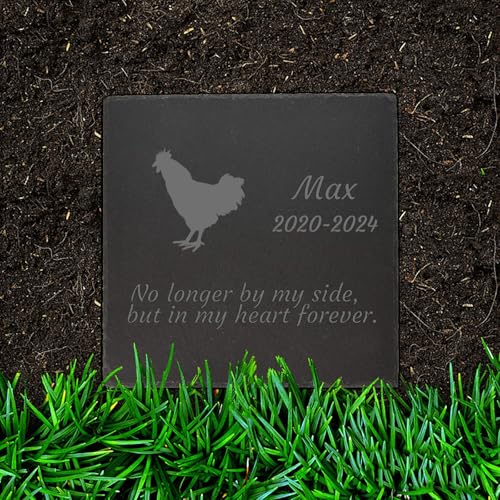 Jodimitty Huhn Grabstein Gedenkstein personalisierte Name & Lebensspanne & Nachricht, Quadratischer Grabschmuck Wetterfest Grabplatte mit Gravur Tombstone 10cm/15cm/20cm Jodimitty Huhn Grabstein Gedenkstein personalisierte Name & Lebensspanne & Nachricht, Quadratischer Grabschmuck Wetterfest Grabplatte mit Gravur Tombstone 10cm/15cm/20cm von Jodimitty