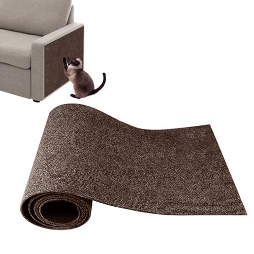 Jodimitty Kratzschutz Sofa Katze (Braun, S - 30cmx30cm) Katzen Kratzschutz Selbstklebend Anti Kratz Kratzmatte, DIY Zuschneidbare Kratzteppich Kratzschutz für Möbel von Jodimitty