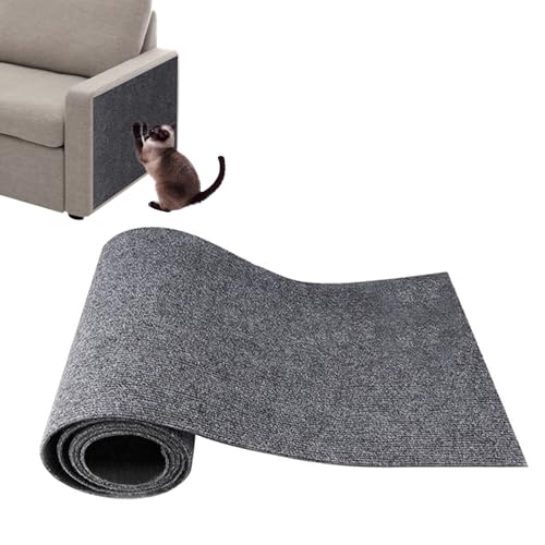 Jodimitty Kratzschutz Sofa Katze (Dunkelgrau, L - 40cmx200cm) Katzen Kratzschutz Selbstklebend Anti Kratz Kratzmatte, DIY Zuschneidbare Kratzteppich Kratzschutz für Möbel von Jodimitty