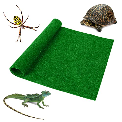 Jodimitty Reptilien Teppich für Terrarium, Reptilien Matte Liner Bedding, Reptilien Substrat Matte Haustier Terrarium Einlage für Eidechse Schildkröte Leopard Gecko Schlange (Grün-100x50cm) von Jodimitty
