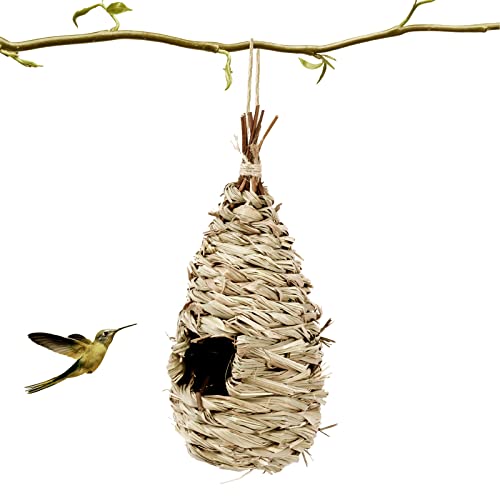 1 Stück Vogelnest,Kolibri-Haus für Draußen Aufhängen,Vogelhaus,Nisthöhlen für Vögel,Gras Hängendes Vögel Haus für Nisttasche,Handgewebt Kleine Vogel Nistkästen,für Garten Dekoration,24x10,5 cm 1 Stück Vogelnest,Kolibri-Haus für Draußen Aufhängen,Vogelhaus,Nisthöhlen für Vögel,Gras Hängendes Vögel Haus für Nisttasche,Handgewebt Kleine Vogel Nistkästen,für Garten Dekoration,24x10,5 cm von Jodsen