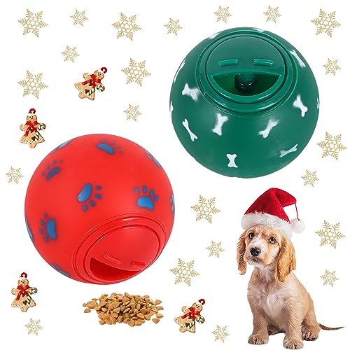 2 Stück Weihnachten Interaktives Hundespielzeug Ball Leckerli-Spender Ball Spielzeug Kauspielzeug Hundeball Spielzeug für Langeweile Zahnreinigung Training Bälle Kleine Mittlere Große Haustiere Welpen 2 Stück Weihnachten Interaktives Hundespielzeug Ball Leckerli-Spender Ball Spielzeug Kauspielzeug Hundeball Spielzeug für Langeweile Zahnreinigung Training Bälle Kleine Mittlere Große Haustiere Welpen von Jodsen