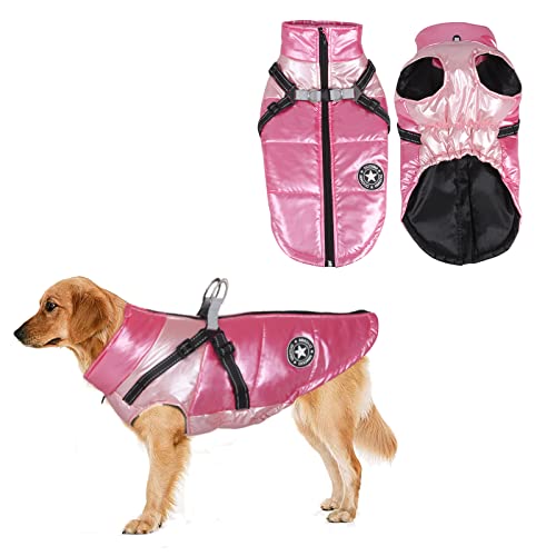 Hundejacke für den Winter,Wasserdichter Hundemantel,Welpe Warme Jacke Kleidung Weste,Reflektierende Weste Hundekleidung, Winddichte Hundejacke für kaltes Wetter für kleine mittlere Hunde (Pink, XL) Hundejacke für den Winter,Wasserdichter Hundemantel,Welpe Warme Jacke Kleidung Weste,Reflektierende Weste Hundekleidung, Winddichte Hundejacke für kaltes Wetter für kleine mittlere Hunde (Pink, XL) von Jodsen