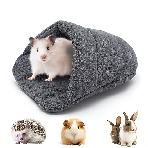 Meerschweinchen Bett Haustier Schlafsack Höhle Nest Kissen Weiche Warme Haustierbett Meerschweinchen Haus Haustier Winter Bettwäsche Käfigzubehör für Kleintiere Eichhörnchen Chinchilla (Dunkelgrau) von Jodsen