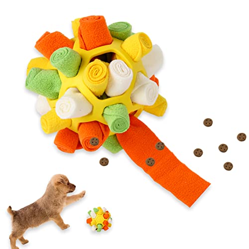 Schnüffelball für Hunde,Schnüffelteppich Schnüffelspielzeug Interaktives Hundespielzeug Intelligenzspielzeug Futterball Reizangel Futtermatte Geruchstraining für Kleine Mittelgroße Hunde Haustier von Jodsen