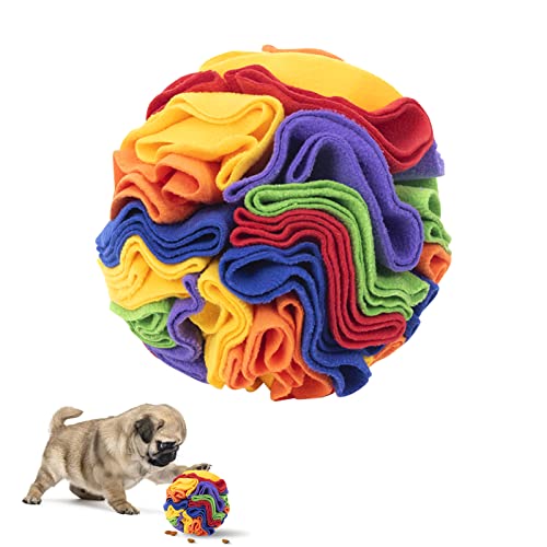 Schnüffelball für Hunde,Schnüffelteppich Schnüffelspielzeug Interaktives Hundespielzeug Intelligenzspielzeug Waschbar Futtermatte Geruchstraining Stressabbau für Kleine Mittelgroße Hunde Haustier,15cm von Jodsen