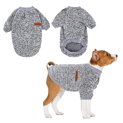 Warme Hundepullover, Hundepulli für Kleine, Mittel Hunde Hoodie Vlies Hundehoodie Winter Welpe Sweater Hundemantel Kleidung Weich Haustier Katzen Pullover für Corgi, Bulldogge, Bichon(2XL/45cm, Grau) Warme Hundepullover, Hundepulli für Kleine, Mittel Hunde Hoodie Vlies Hundehoodie Winter Welpe Sweater Hundemantel Kleidung Weich Haustier Katzen Pullover für Corgi, Bulldogge, Bichon(2XL/45cm, Grau) von Jodsen