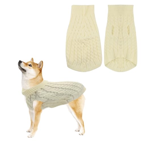 Welpe Pullover gestrickt Pullover,Hund Rollkragen Winter gestrickt Pullover,Hund Warm Hund Pullover,Weiche Turtleneck Hundekleidung Weste für Haustier Herbst für kleiner Hund,mittlerer Hund (XL, Weiß) Welpe Pullover gestrickt Pullover,Hund Rollkragen Winter gestrickt Pullover,Hund Warm Hund Pullover,Weiche Turtleneck Hundekleidung Weste für Haustier Herbst für kleiner Hund,mittlerer Hund (XL, Weiß) von Jodsen