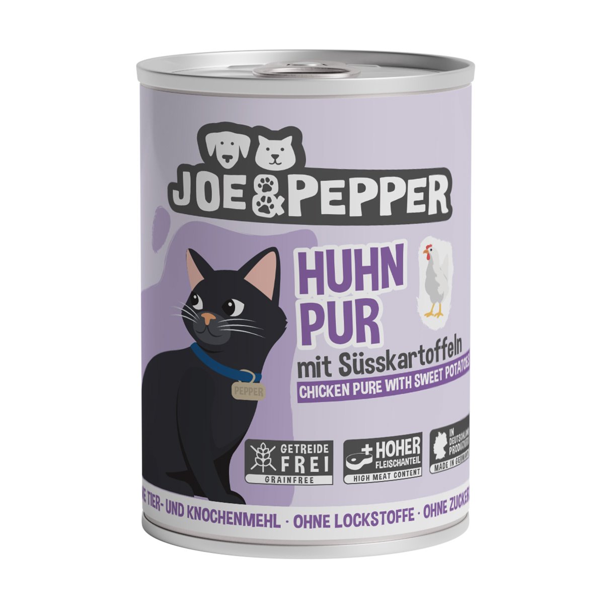 Joe & Pepper Cat Huhn pur mit Süßkartoffeln 6x400g von Joe & Pepper