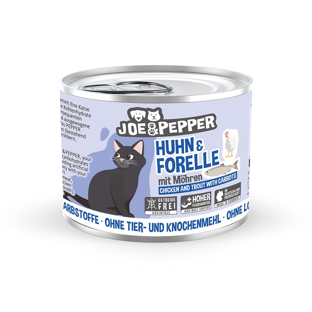 Joe & Pepper Cat Huhn & Forelle mit Möhren 6x200g Joe & Pepper Cat Huhn & Forelle mit Möhren 6x200g von Joe & Pepper