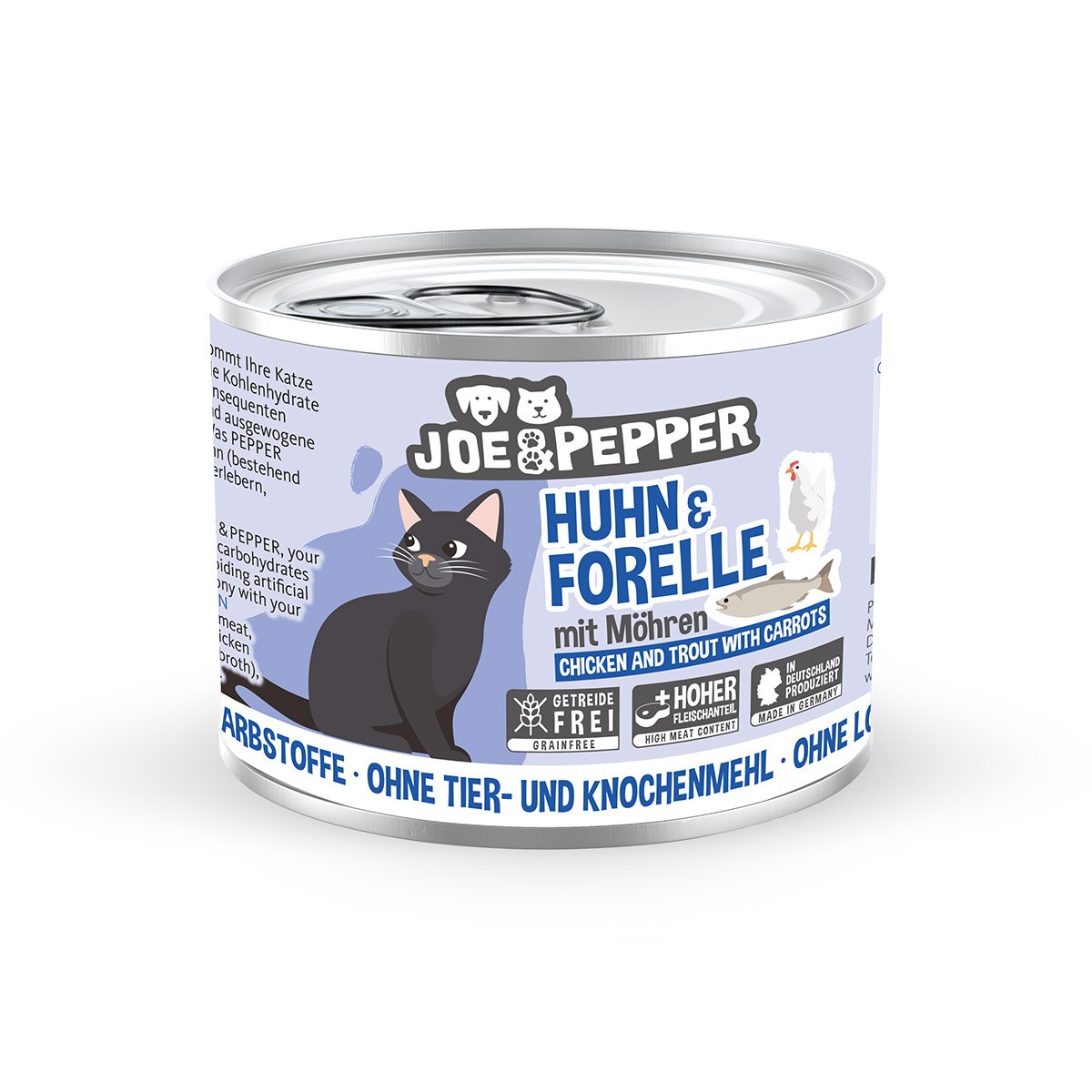 Joe & Pepper Cat Huhn & Forelle mit Möhren 6x200g von Joe & Pepper