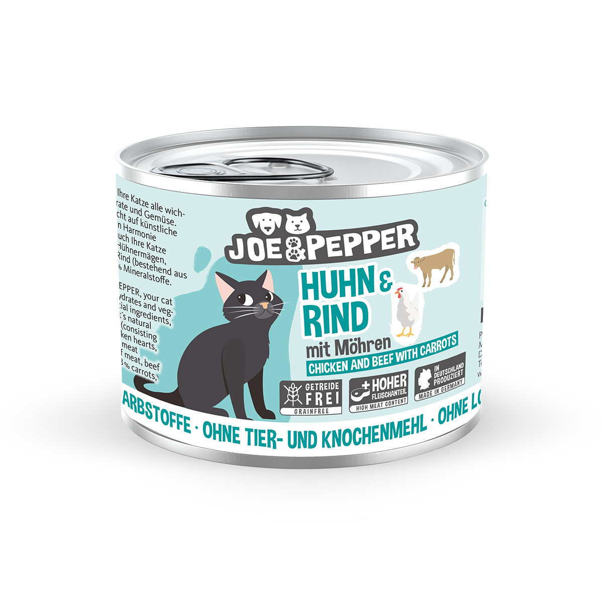 Joe & Pepper Cat Huhn & Rind mit Möhren 6x200g von Joe & Pepper