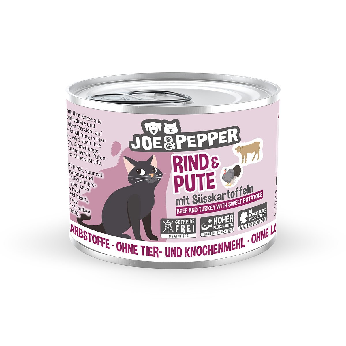 Joe & Pepper Cat Rind & Pute mit Süßkartoffeln 6x200g von Joe & Pepper