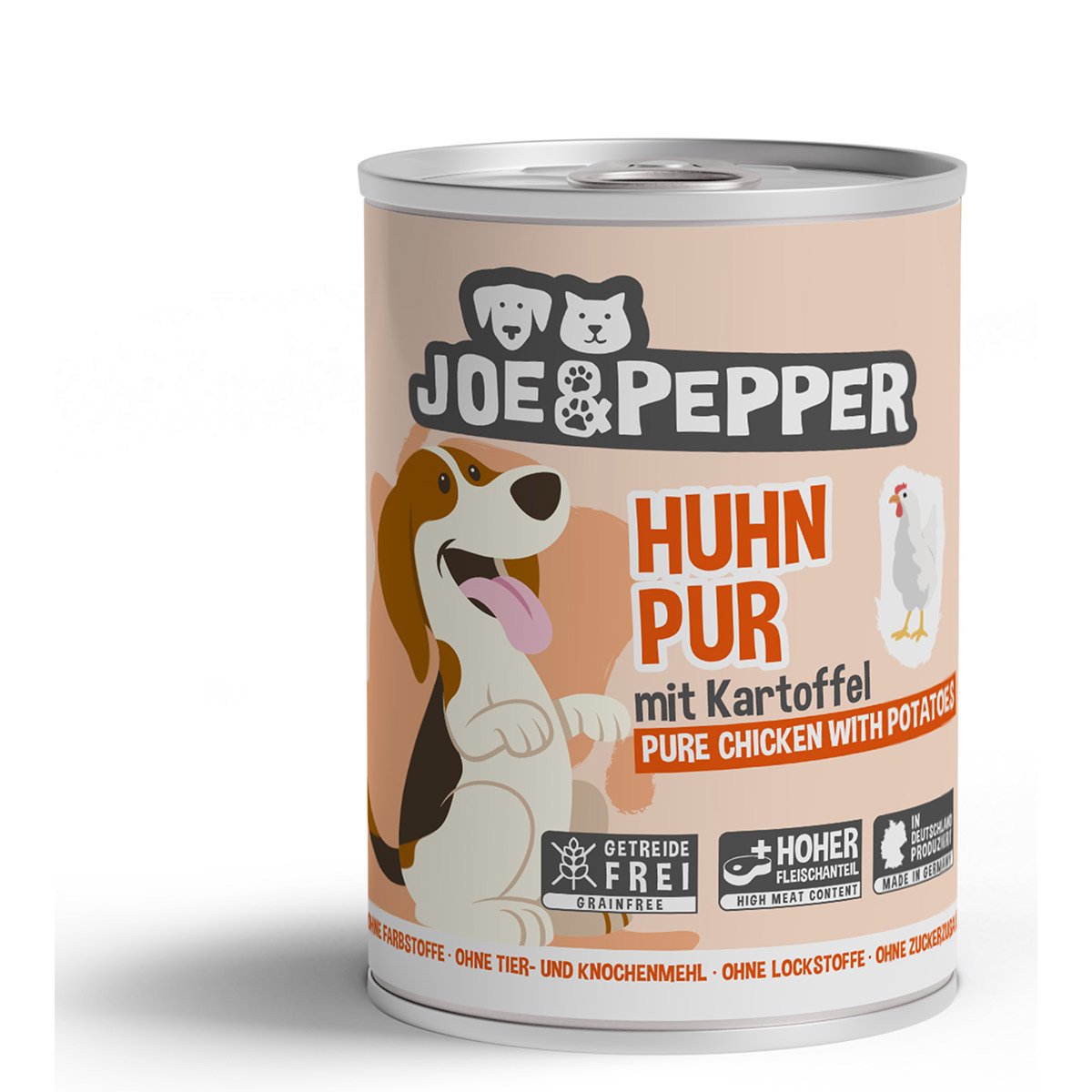 Joe & Pepper Dog Huhn pur mit Kartoffeln 6x400g von Joe & Pepper