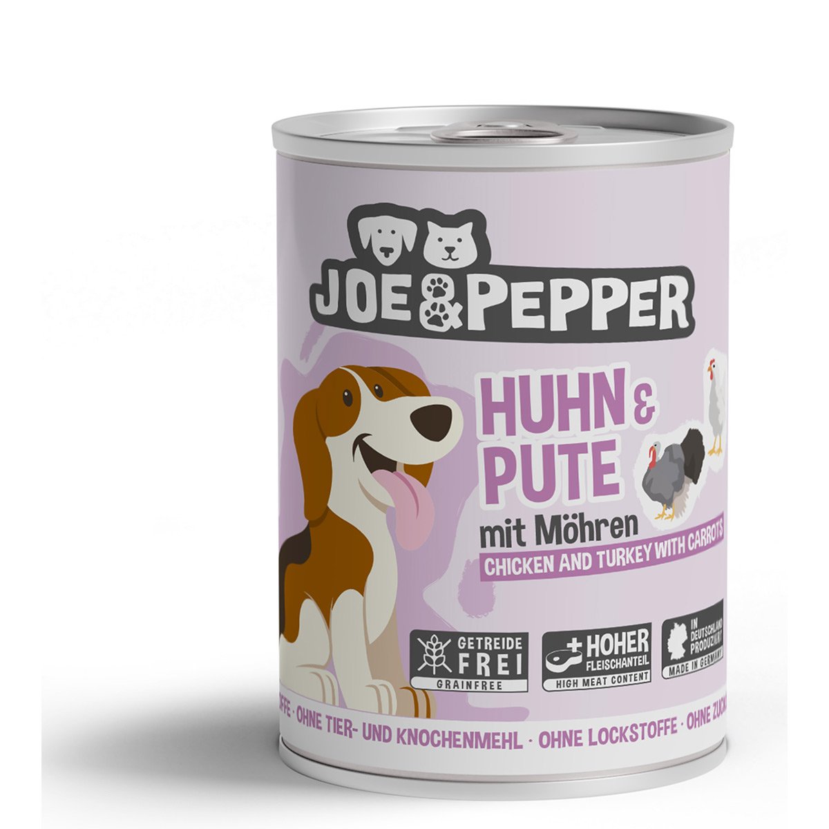 Joe & Pepper Dog Huhn & Pute mit Möhren 6x400g von Joe & Pepper