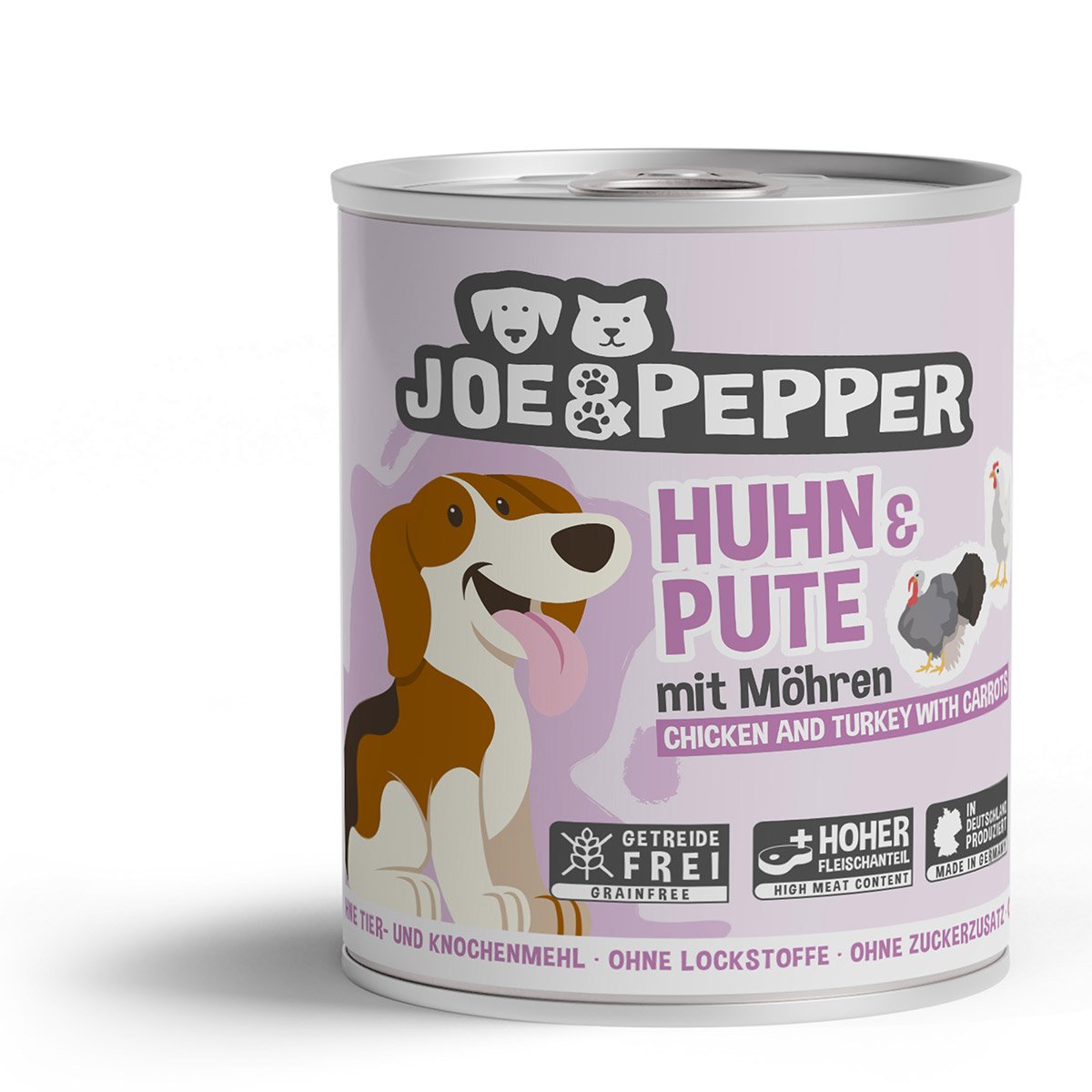 Joe & Pepper Dog Huhn & Pute mit Möhren 6x800g von Joe & Pepper