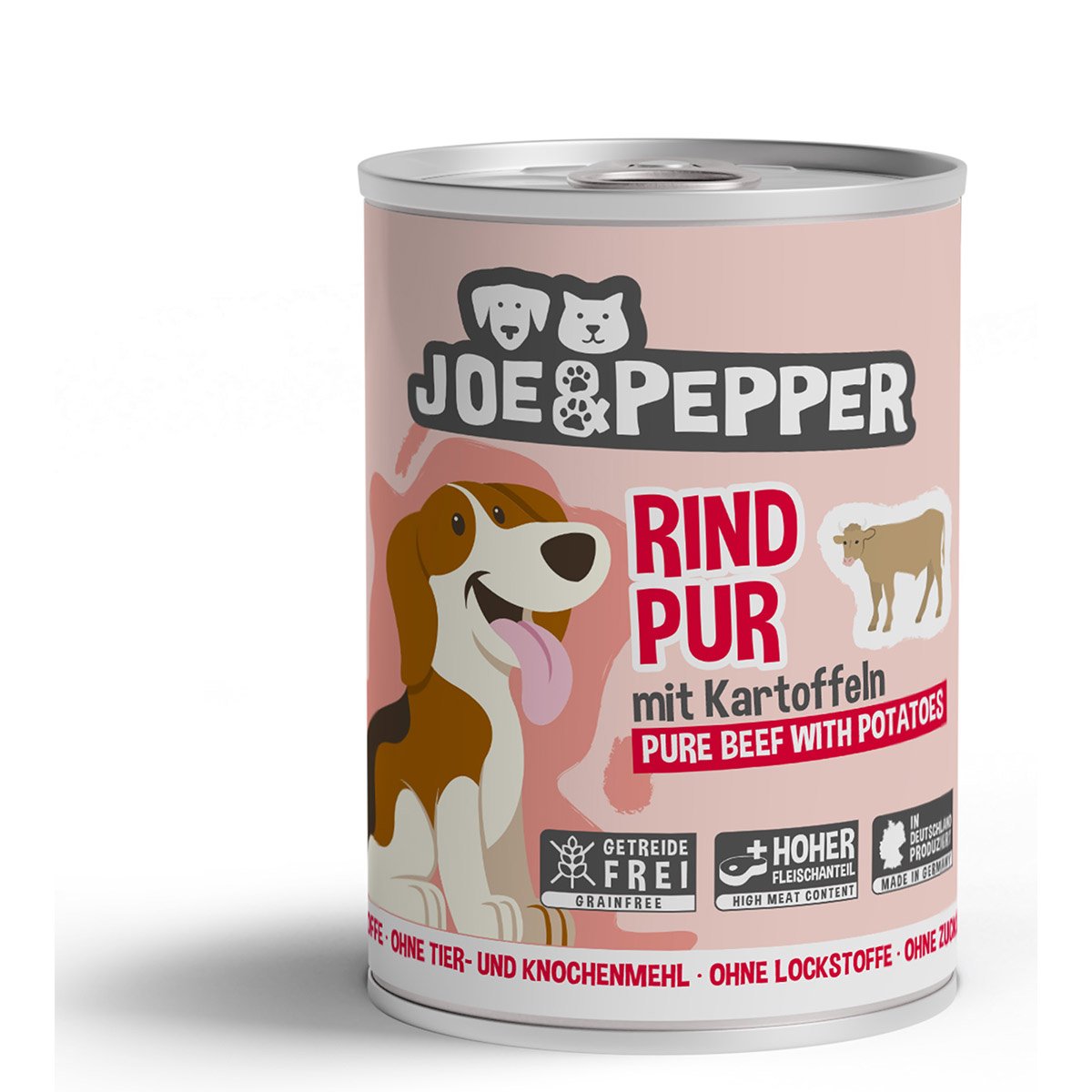 Joe & Pepper Dog Rind pur mit Kartoffeln 6x400g von Joe & Pepper
