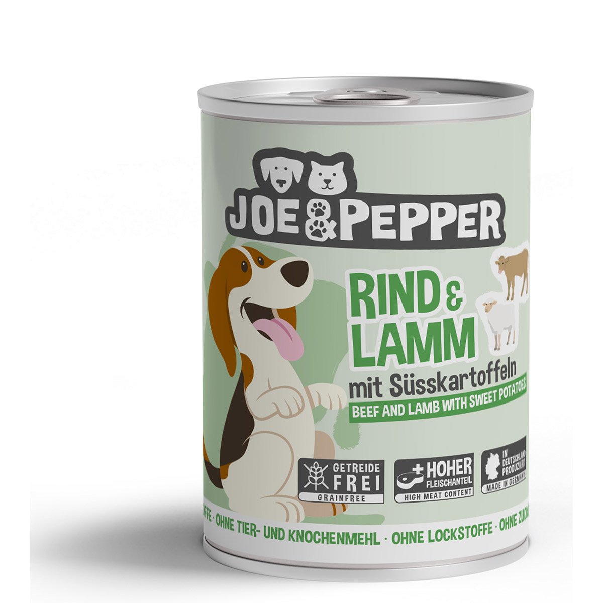 Joe & Pepper Dog Rind & Lamm mit Süßkartoffeln 6x400g von Joe & Pepper