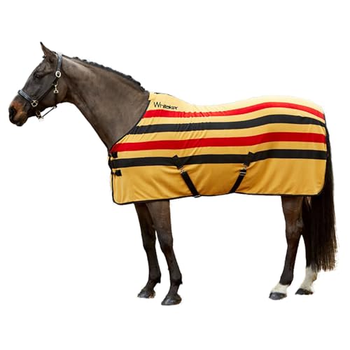 Whitaker Aintree Fleece-Pferdedecke, Standardkragen, gestreift, 1,5 m / 9 cm, Gelb Whitaker Aintree Fleece-Pferdedecke, Standardkragen, gestreift, 1,5 m / 9 cm, Gelb von John Whitaker