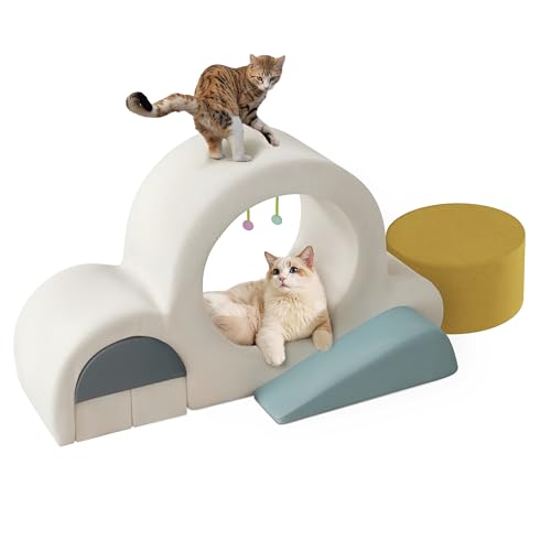 Johnear Katzen Wandregale, Katzenwandmöbel Set,Treppe für Katze, Katzenregale und Sitzstangen für Wand, AbnehmbarKatze Wandregal für Innen mit Plüsch Johnear Katzen Wandregale, Katzenwandmöbel Set,Treppe für Katze, Katzenregale und Sitzstangen für Wand, AbnehmbarKatze Wandregal für Innen mit Plüsch von Johnear