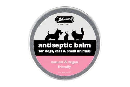Johnson's Antiseptischer Balsam für Katzen, Hunde und Kleintiere, Erste-Hilfe-Set, 45 g, Antiseptikum für Katzen, Wundversorgung für Hunde und Hautreizungen bei Hunden Johnson's Antiseptischer Balsam für Katzen, Hunde und Kleintiere, Erste-Hilfe-Set, 45 g, Antiseptikum für Katzen, Wundversorgung für Hunde und Hautreizungen bei Hunden von Johnson's