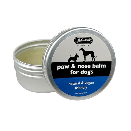 Johnson's Pfoten- und Nasenbalsam für Hunde, 50 ml – Feuchtigkeitspflege für trockene Haut und rissige Hundepfoten, Hundezubehör für alle Jahreszeiten von Johnson's