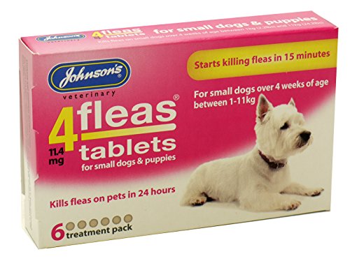 Johnsons Flöhe Tabletten für kleine Hunde und Welpen, 6 Tabletten à 30 g, 6 Stück von Johnsons
