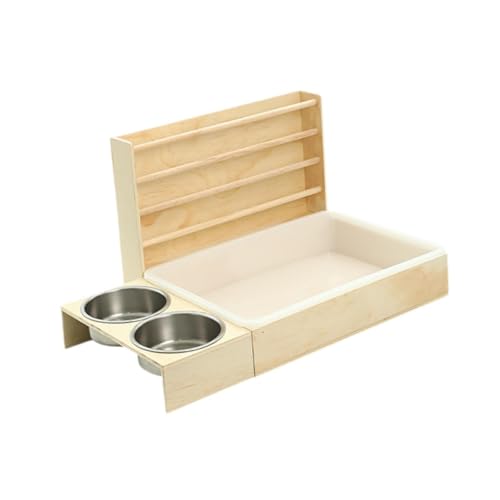 Jojomis 3-in-1 Kaninchen-Heu-Futterspender aus Holz, Hasen-Heuhalter, Futterspender für Meerschweinchen, Chinchilla, Hamster, kleine Haustiere, Übungs- und Futtersuchspielzeug mit Schüssel, Tablett Jojomis 3-in-1 Kaninchen-Heu-Futterspender aus Holz, Hasen-Heuhalter, Futterspender für Meerschweinchen, Chinchilla, Hamster, kleine Haustiere, Übungs- und Futtersuchspielzeug mit Schüssel, Tablett von Jojomis