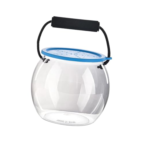 Tragbares Fischglas mit Silikondeckel, transparent, kleine Aquariumbox für Outdoor-Aktivitäten, Reisen und den Heimgebrauch von Jojomis