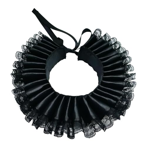 Viktorianischer Rüschenkragen aus Spitze für Bluse, Kleid, Hemd, schwarz, elegant, abnehmbar, Kleidungsaccessoire, Mehrfarbig, Einheitsgröße Viktorianischer Rüschenkragen aus Spitze für Bluse, Kleid, Hemd, schwarz, elegant, abnehmbar, Kleidungsaccessoire, Mehrfarbig, Einheitsgröße von Jojomis